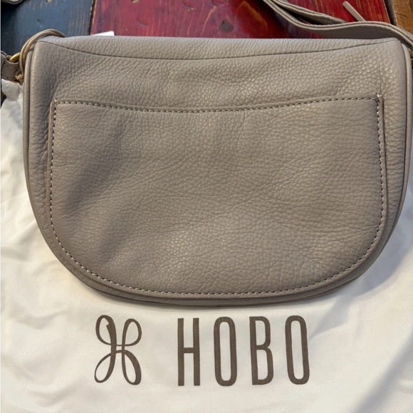 HOBO Taupe Leather Hobo with Gold Stud Accent - Picture 2 of 5